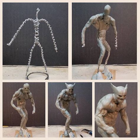 Wolvie progress shots in Aves Apoxie Sculpt. #wolverine #xmen #marvel #figuresculpture #sculpture #shiflettbrothers #shiflettbros #sculptingnerdsfromtexas Pin Up Cartoons, Art Doll Tutorial, Wolverine Xmen, Apoxie Sculpt, Sculpting Tutorials, Sculpture Techniques, Paper Mache Sculpture, Arte Robot, Paper Mache Crafts