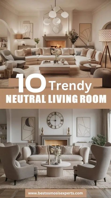 10 Neutral Living Room Ideas That Will Make Your Space Feel Chic and Cozy 11 Neutral Living Room Colour Scheme, Living Room Designs Cream Sofa, Neutral Living Room Furniture Ideas, Family Living Room Ideas Modern, Beige And Gold Living Room, Condo Living Room Ideas, Light Neutral Living Room, Neutral Living Room Warm, Neutral Living Room Paint Color