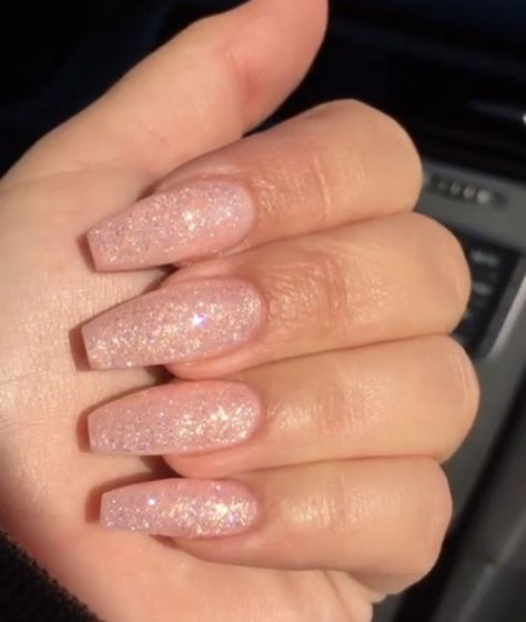 Beige Nails, Her Nails, Shiny Nails, Blue Nail, Sparkle Nails, Nailed It, Dream Nails, Pretty Acrylic Nails, Best Acrylic Nails