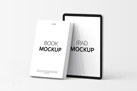 Book & iPad Mockup 3d Crafts, Book Cover Mockup, Ipad Mockup, Mockup Downloads, Mockups Design, Branding Mockups, Envato Elements, Mockup Templates, Photoshop Design