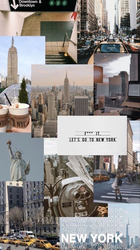 New York Vision Board Wallpaper, Nyc Vision Board Wallpaper, Downtown Girl Wallpaper, Aesthetic Macbook, Pinterest Wallpaper, Cute Desktop, Downtown Girl Aesthetic, New York Wallpaper, Notebook Cute