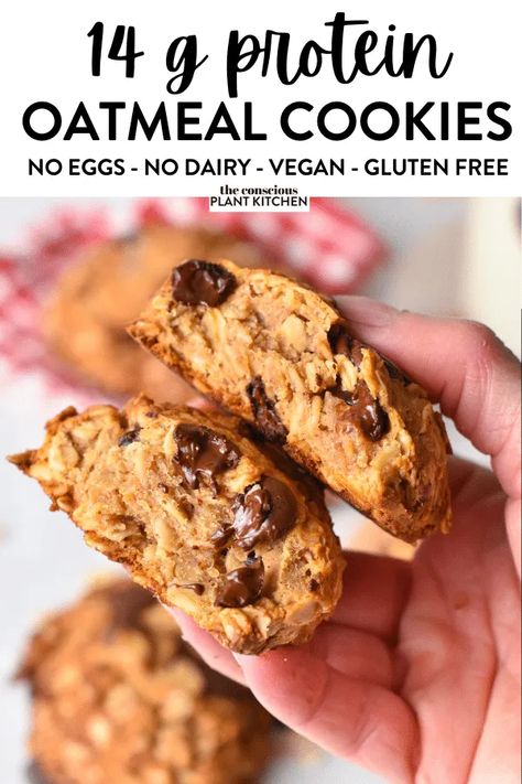 Protein Oatmeal Cookies, Easy Oatmeal Cookies, Oatmeal Protein Cookies, Health Cookies, Protein Breakfast Cookies, Vegan Protein Cookies, Protein Powder Cookies, Peanut Butter Protein Cookies, Diet Protein