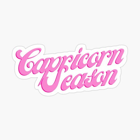 Pink Capricorn Aesthetic, Pink Capricorn, Capricorn Season Aesthetic, Capricorn Season, Capricorn Aesthetic, Tumblr Stickers, Body Workout Plan, Hydroflask Stickers, Pastel Pink Aesthetic