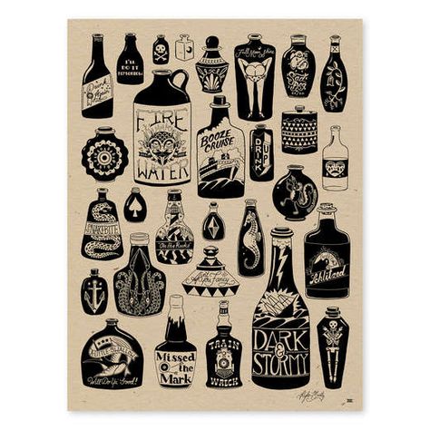 Kyler Martz, Booze Cruise, Nautical Tattoo, Pick Your Poison, Snake Bites, Bespoke Post, Creative Graphic Design, Prints Art, Visual Artwork