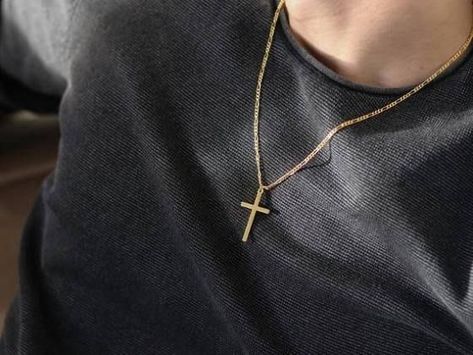 Necklace Men Gold, Men Gold Chain, Gold Necklace Men, Mens Necklace Fashion, Mens Necklace Personalized, Men's Necklace Gold, Gold Chain Men, Cross Necklace Gold, Mens Leather Necklace