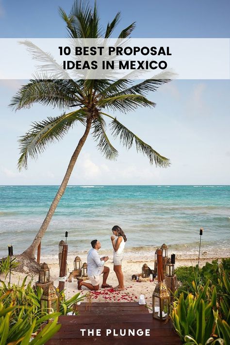 Getting ready to pop the question? Here's our list of the best places to propose in Mexico, plus some unique proposal ideas to keep you feeling inspired. Proposal In Mexico, Mexico Proposal Ideas, Cancun Proposal, Proposal Destinations, Oxaca Mexico, Mexico Proposal, Best Proposal Ideas, Unique Proposal Ideas, Places To Propose