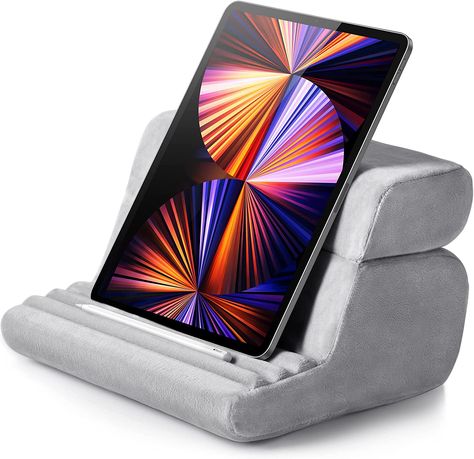 Amazon.com: UGREEN Tablet Pillow Stand for Lap Soft Tablet Stand Holder Bed with 3 Viewing Angles Adjustable Pillow Holder Compatible with iPad Pro 9.7, 10.5, 11, 12.9 Air Mini 5 4 3 2 E-Reader Grey : Electronics Tablet Pillow Stand, Phone Pillow, Adjustable Tablet Stand, Tablet Pillow, Soft Legs, Ipad Holder, Latest Series, Digital Devices, Lap Desk