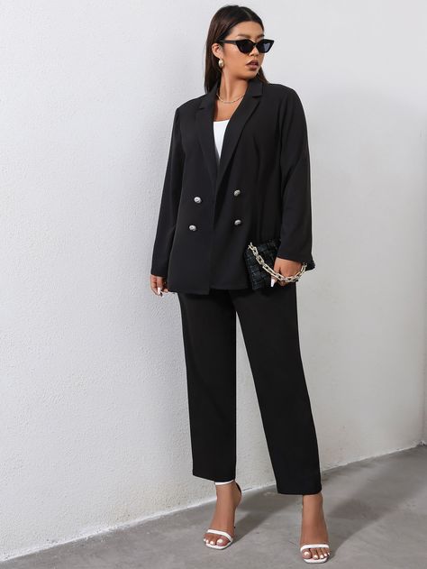 Black formal suit for women