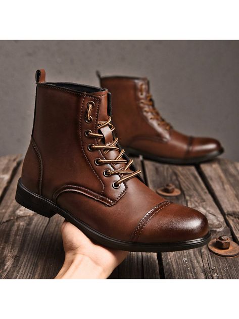 Men's Casual Chukka Boots Dress Shoes Waterproof Leather Ankle Boots Burgundy     Plain    Men Shoes, size features are:Bust: ,Length: ,Sleeve Length: Burgundy Boots Ankle, Boots Dress, Chukka Boots Men, Men Shoes Size, Sports Equipment, Leather Ankle Boots, Men's Casual, Dress With Boots, Chukka Boots