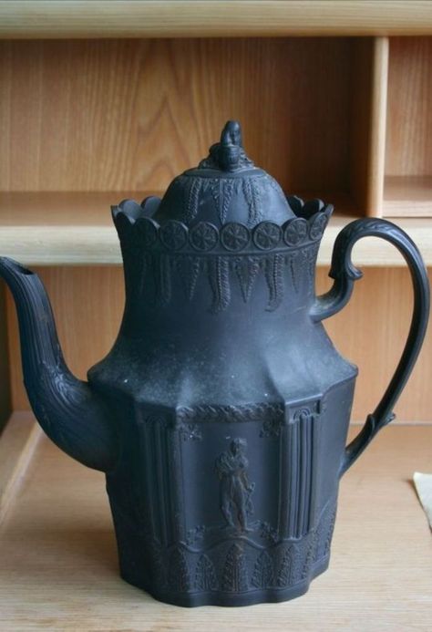 Amazing Interiors, Wood Colours, Black Basalt, Earthenware Ceramics, English Pottery, Hallows Eve, Coffee Pot, Finials, Earthenware