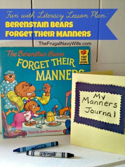 Berenstain Bears Forget Their Manners lesson Plan #homeschool #berenstainbears #lessonplan Manners For Kids Activities, Manners Theme Preschool, Preschool Manners, Manners Preschool, Manners Activities, Manners Books, Manners For Kids, Teach Family, The Berenstain Bears