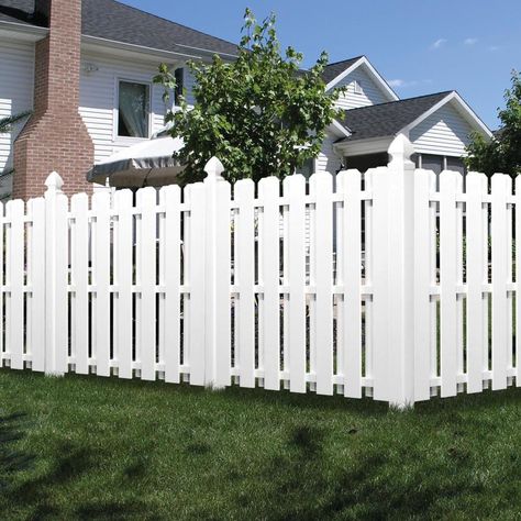 Dog Ear Fence, White Vinyl Fence, Vinyl Fence Panels, Vinyl Privacy Fence, Privacy Fence Panels, Vinyl Panels, Garden Walls, White Fence, Fence Styles