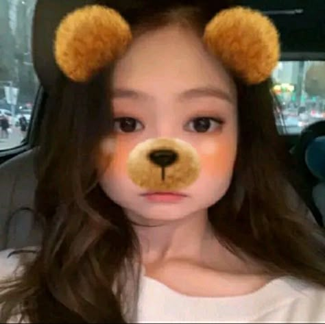 Kpop Bear Filter, Bff Pfp Matching Aesthetic, Dog Filter, Wifey Material, Aesthetic Japan, Jennie Kim, First Girl, Blackpink Rose, Kpop Aesthetic