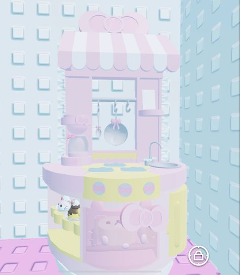 this is my dream kitchen. || roblox game: sanrio house tower || roblox acc: LuDomSta || display name: trixie || 🎀☁️ Sanrio House, Roblox Studio, My Dream Kitchen, Mini Kitchen, Roblox Game, Adopt Me, Dream Kitchen, My Dream, Tower