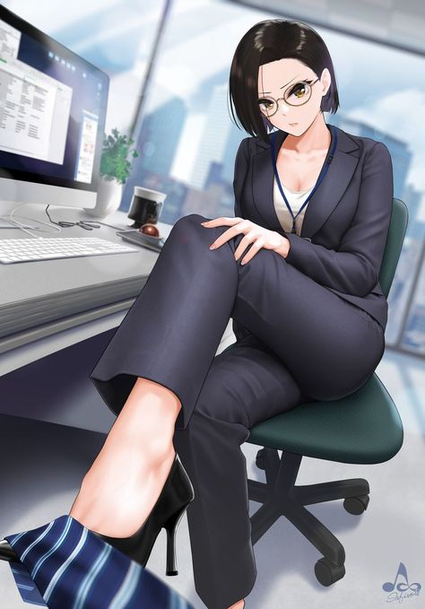 Office Anime, Country Art, Best Funny Pictures, Manga Girl, Office Ladies, Meme Pictures, New Memes, Anime Chibi, Art Girl