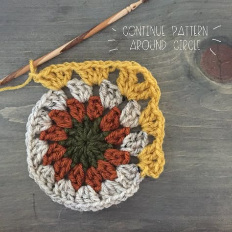 Circles in Squares Geometric Crochet, Motifs Granny Square, Granny Square Crochet Patterns Free, Gilet Crochet, Crochet Chain, Crochet Granny Square Blanket, Crochet Circles, Crochet Wrap, Crochet Square Patterns