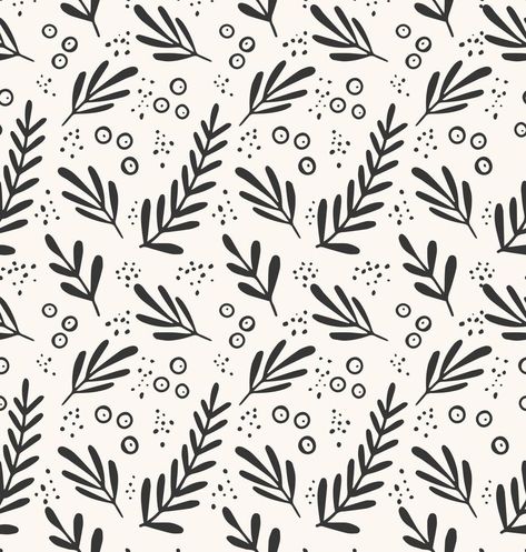 Winter seamless pattern. Hand drawn floral christmas background. Doodle vector illustration. Vector Background Design, Doodle Vector, Hand Drawn Christmas, Vector Doodle, Illustration Advertisement, Floral Christmas, Hand Drawn Floral, Drawn Floral, Hand Drawn Pattern