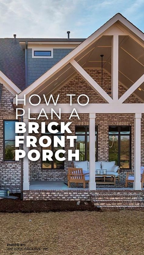 Who else wants to spend a lazy autumn afternoon on a beautiful brick porch? 🏡 Adding a brick front porch is a great way to boost curb appeal AND create a welcoming space to relax and enjoy the outdoors, but there are some things you should know as you start designing your space so it's both functional and stylish. 👍

Our latest blog post breaks down everything you need to know to plan the perfect porch for your #OutdoorLiving goals. 📖 Read more ➡️ Brick Front Porch, Small Living Dining, Brick Planter, Brick Porch, Types Of Bricks, Boost Curb Appeal, Brick Walkway, Autumn Afternoon, Brick Ranch