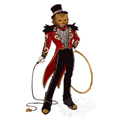 Art Reference Poses Circus, Ring Leader Circus, Ring Leader Aesthetic, Circus Magician Character Design, Steampunk Circus Aesthetic, Ring Master Drawing, Ringleader Outfit Male, Dnd Circus Performer, Ringmaster Outfit Drawing