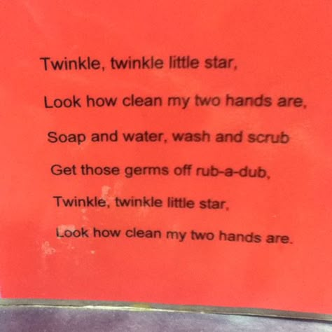 A new hand washing song... relate to germs for science Circle Songs, Hand Washing Song, Preschool Poems, Transition Songs, Circle Time Songs, Kindergarten Songs, Classroom Songs, Songs For Toddlers, School Songs