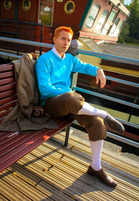 Tintin | Tintin Tintin Costume, Realistic Cosplay, Best Cosplay Ever, Guys Fashion Casual, Epic Cosplay, Evolution Of Fashion, Male Doll, Book Week, Amazing Cosplay