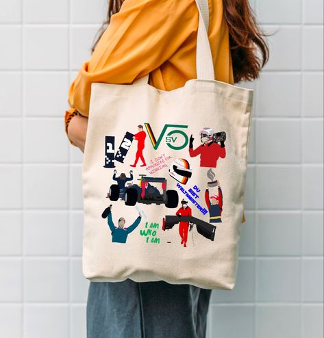 F1 Tote Bag, Formula 1 Merch, F1 Merch, Seb Vettel, Sebastian Vettel, Love Car, Victoria Australia, Christmas Wishlist, Art Artwork