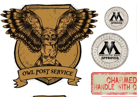 Harry Potter Themed Package Stickers Harry Potter Day, Owl Printables, Post Sticker, Harry Potter Owl, Harry Potter Bday, Hogwarts Christmas, Harry Potter Stickers, Harry Potter Classroom, Harry Potter Printables