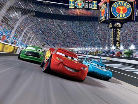 cars Cars Disney Pixar, Flash Mcqueen, Disney Cars Wallpaper, Disney Races, Cars 2006, Richard Petty, Cars Birthday Parties, Walt Disney Pictures, Disney Pixar Cars