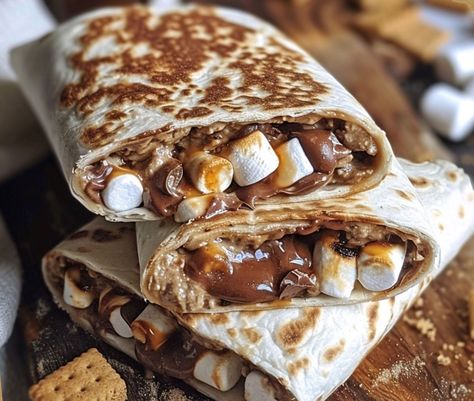 Smore Crunch Wrap, S’mores Crunch Wraps, S’mores Crunchwrap, Smores Tortilla Wrap, Smores Crunchwrap, Crunchwrap Recipe, Cinnamon Tortillas, Crunch Wrap, Hype Clothing