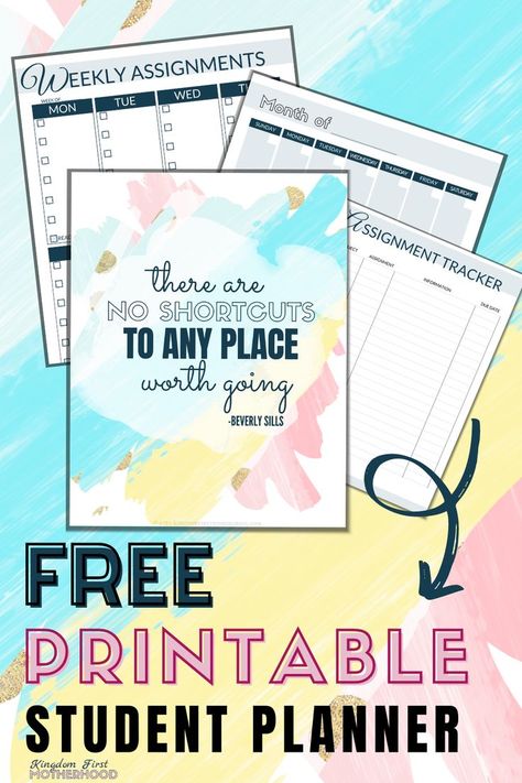 Free Student Planner, Assignment Tracker, Assignment Sheet, Weekly Planner Free Printable, Fashion Entrepreneur, Free Homeschool Printables, Weekly Planner Free, Student Planner Printable, Notes Journal