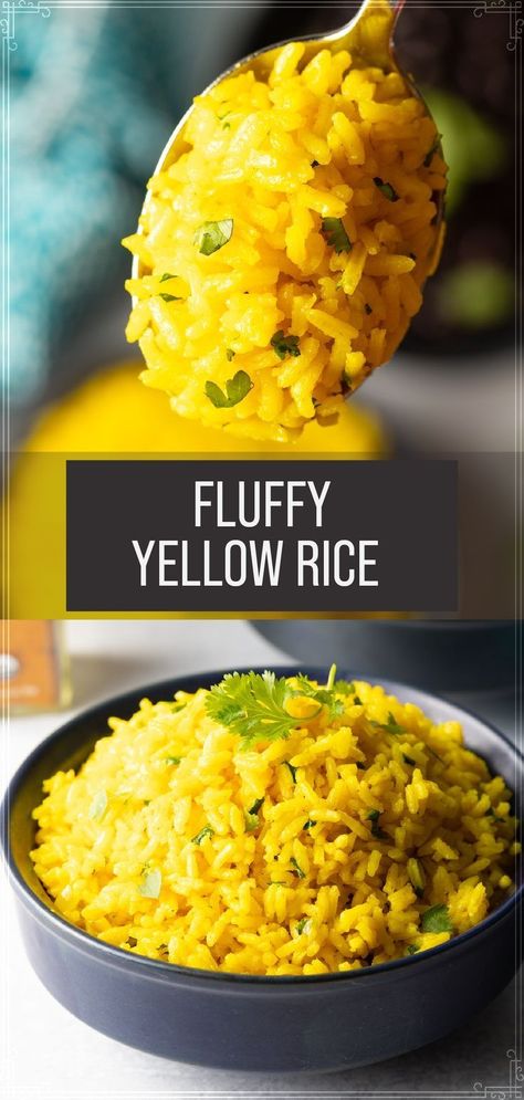 Arroz Amarillo Recipe, How To Make Yellow, Caribbean Dishes, Chicken And Yellow Rice, Yellow Rice Recipes, Spanish Rice Recipe, Rice Side Dish Recipes, Popular Side Dishes, Rice Side Dishes