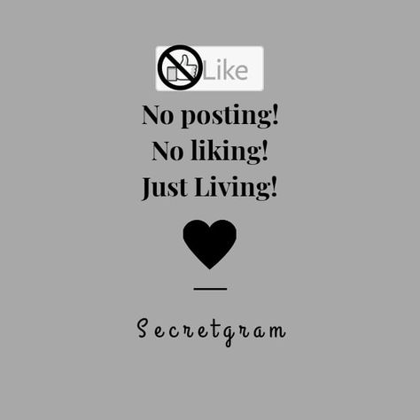 No posting! No liking! Just Living  Why don't we try to escape from online media? Just focus on our live!  #posting #like #live #secretgram #online #onlinemedia No Posting No Liking Just Living Quote, No More Social Media Quotes, Internet Quotes, Sagittarius Quotes, Together Quotes, Impress Quotes, Social Media Break, Why Don't We, Fitness Girl