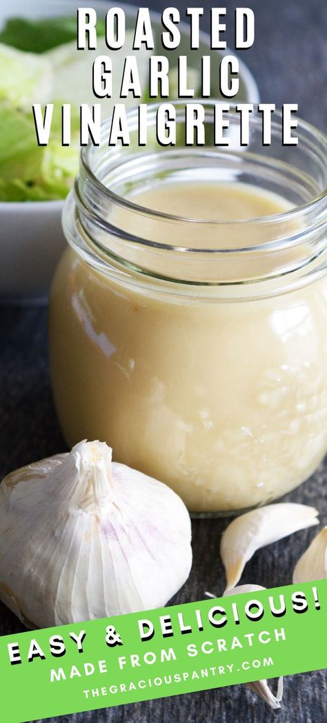 Roasted Garlic Salad Dressing, Roasted Garlic Vinaigrette Recipe, Garlic Vinaigrette Dressing, Garlic Salad Dressing Recipe, Roasted Garlic Dressing, Garlic Salad Dressing, Garlic Vinaigrette, Garlic Roaster, Delicious Salad Dressings