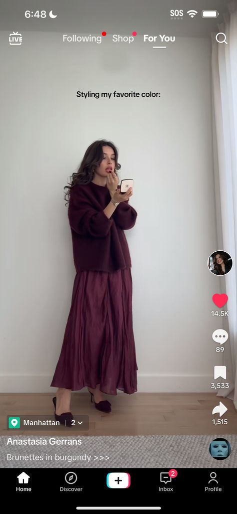 Burgundy Summer Outfit, Long Burgundy Skirt Outfit, Wine Maxi Skirt Outfit, Burgundy Skirt Outfit Winter, Maroon Slip Skirt Outfit, Mauve Skirt Outfit, Burgundy Silk Skirt Outfit, Wine Midi Skirt Outfit, Maroon Long Skirt Outfit