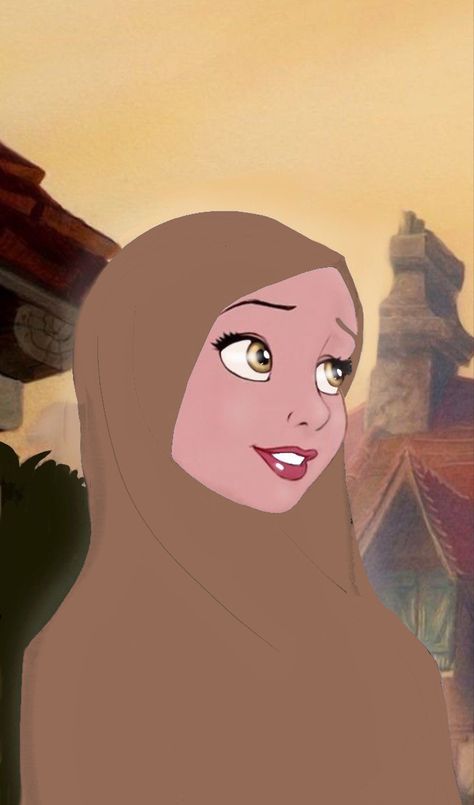 Cartoon Hijabi Profile Pics, Disney Princess Hijab, Hijabi Disney Princess, Hijabi Aesthetic Anime, Hijabi Princess Cartoon, Photo Islam, Tree Wallpaper Iphone, Estilo Hijab, Disney Princess Cartoons