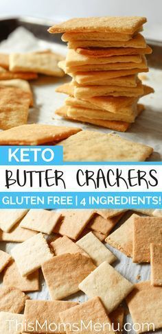 Keto Brood, Keto Crackers, Low Carb Crackers, Keto Dishes, Keto Appetizers, Butter Crackers, Keto Snack, Cracker Recipes, Awesome Recipes