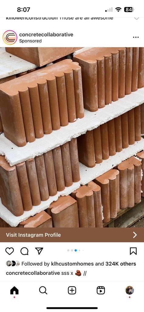 Fluted Brick, Concrete Collaborative Terrazzo, Eny Lee Parker, Concrete Collaborative, Building Facades, Interior Brick, Sarah Sherman, Brick Cladding, Sarah Sherman Samuel