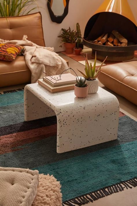 Coffee Table Urban Outfitters, Urban Outfitters Furniture, Terrazzo Coffee Table, Terrazzo Table, Small Coffee Table, Apartment Furniture, New Furniture, Living Room Table, Accent Table