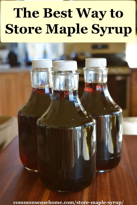 Canning Maple Syrup, Syrup Container Ideas, Canning Syrup, Maple Syrup Labels, Homemade Maple Syrup, Maple Syrup Bottles, Emergency Preparedness Food Storage, Maple Recipes, Emergency Food Storage