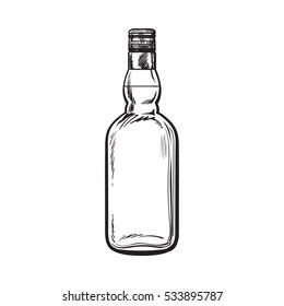 Traditional Whiskey Bottle Tattoo, Whiskey Bottle Drawing, Whiskey Bottle Tattoo, Cocktail Tattoo, Joes Bar, Bottle Logo, Bottle Drawing, Bottle Tattoo, Rum Bottle