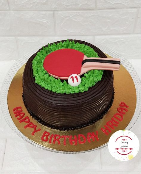 Table Tennis Theme Cake, Table Tennis Cake, Tennis Cake, Tennis Birthday, Table Birthday, Cake Table Birthday, Cookie Decorations, Magic Cake, Easy Cake Decorating