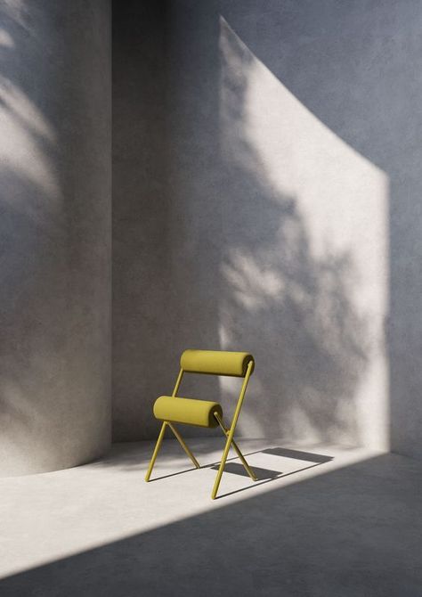 Tube Chair, Zig Zag Rug, Outside Living, Mellow Yellow, 5 Things, Space Design, Wall Panels, Light And Shadow, Chair Design