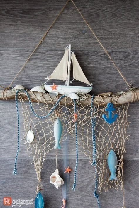 Nautical Decor Diy, Beach Crafts Diy, Seashell Art Diy, Deco Marine, Beach Themed Crafts, Driftwood Art Diy, Seashell Wall Art, Nautical Crafts, Driftwood Projects