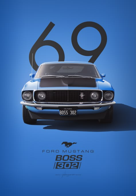 Special Edition Artwork of the 1969 Ford Mustang Boss 302 in Blue 1969 Ford Mustang Boss 429 Iphone Wallpaper, Boss 302 Mustang, 69 Mustang, Mustang 1969, Mustang Art, Ford Mustang 1969, Ford Mustang Wallpaper, Ford Mustang Classic, Blue Mustang