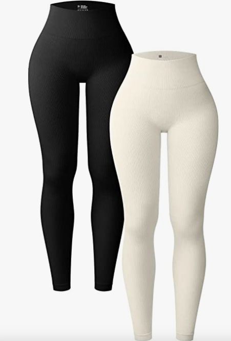 90% Nylon, 10% Polyester Imported Elastic closure Machine Wash 90% Nylon, 10% Polyester.Elastic closure [Main Fabric] - This ribbed leggings made with lightweight,moisture-wicking power fabric.High elasticity, Comfortable, Breathable,Dry,The 4-way stretch to promote both compression and butt lifting, upper leg muscles and reduce muscle vibrations. Best Yoga Leggings, Exercise Leggings, Chill Fits, Baggy Clothes, Leg Muscles, Ribbed Leggings, Simple Trendy Outfits, Athletic Pants, Yoga Women