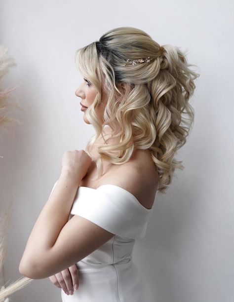 60 Easy Updo Hairstyles for Medium Length Hair in 2024 Medium Long Wedding Hairstyles, Wedding Partial Updos For Medium Hair, Midlength Hairstyles For Wedding, Hair Updos For Medium Length Hair, Medium Length Hairstyles For Bridesmaids, Medium Length Haircut Wedding, Wedding Hair Dos For Medium Hair, Mid Length Hair For Wedding, Medium Hairstyle Women Wedding