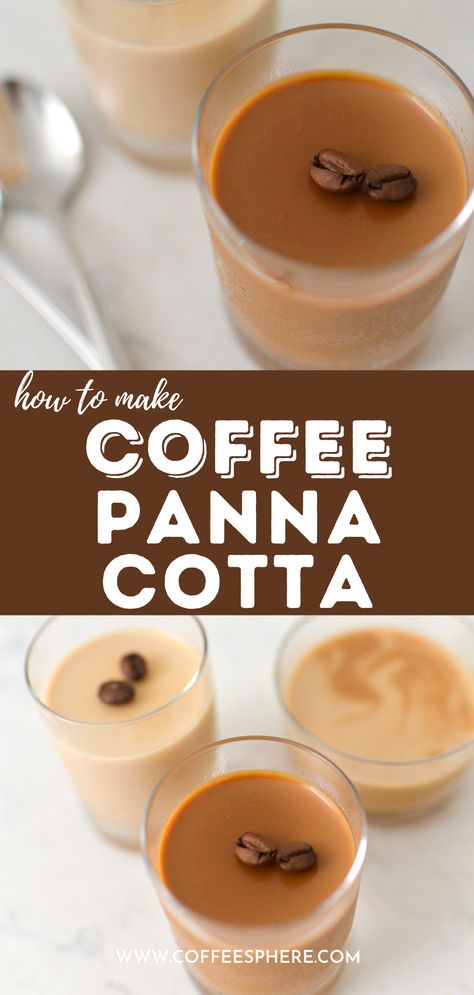 Bros Aesthetic, Coffee Panna Cotta, Desserts To Make At Home, Easy Coffee Drinks Recipes, Coffee Desserts, Star Bucks, Dessert Shooters, Panna Cotta Recipe, Coffee Latte Art