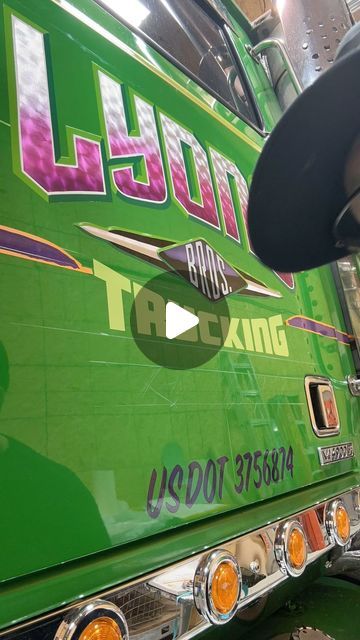 Bert Graphix / Flying B on Instagram: "ONE MORE TIME AROUND…. MIGHT DO IT…I’ve Lettered this Truck 3x …  @alloccotrucking  brought it  in first . That set the color pallet for the next 2.  Silver Leaf with candy magenta/ voodoo violet fade … it just looks o  so good on this sour apple green / it’s not  Monster Green, it’s Darker…  then …next owner @mc_brothers_truckingllc  had me do a cool Bull cartoon with again the silver leaf , magenta fade… today  @jeffl206  Lyons Bros Trucking had it Re-Painted and had me go to town on it once again. Once again I… 🟪🟩⬛️⬜️🩷💚🤍💜… thanx everyone for bringing the fun 👊🏻!!! BTW RED HOOK IS IN NY! NOT NJ 🥴#IGotABadMotorFinger #BertGraphix #FlyingB #TheArtOfHandLetteringNewYorkTruckLettering #PATruckLettering #NewJerseyTruckLettering #Finn wonder #chr Bull Cartoon, Truck Lettering, Green It, Sign Painting, Red Hook, Pinstriping, Apple Green, Color Pallets, Painted Signs