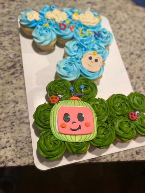 Coco Melon Cupcake Cake, Cocomelon Cupcake Cake Ideas, Coco Melon Cupcake Ideas, Cocomelon Cupcake Ideas, Cocomelon Cupcake Cake, Coco Melon Cupcakes, Cocomelon Party Ideas For Boy, Cocomelon Cupcakes, Mickey Mouse Favors