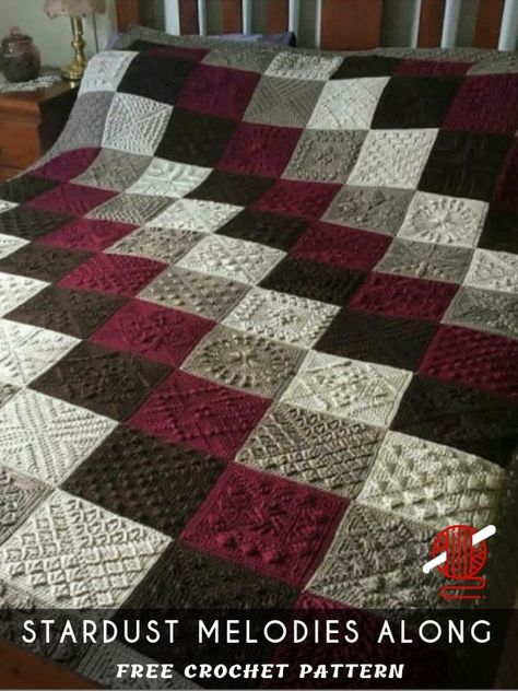 Crochet Quilt Pattern, Crochet Geek, Easy Crochet Blanket, Crochet Bedspread, Crochet Quilt, Beginner Crochet Projects, Crochet Patterns Free Blanket, Haken Baby, Afghan Patterns